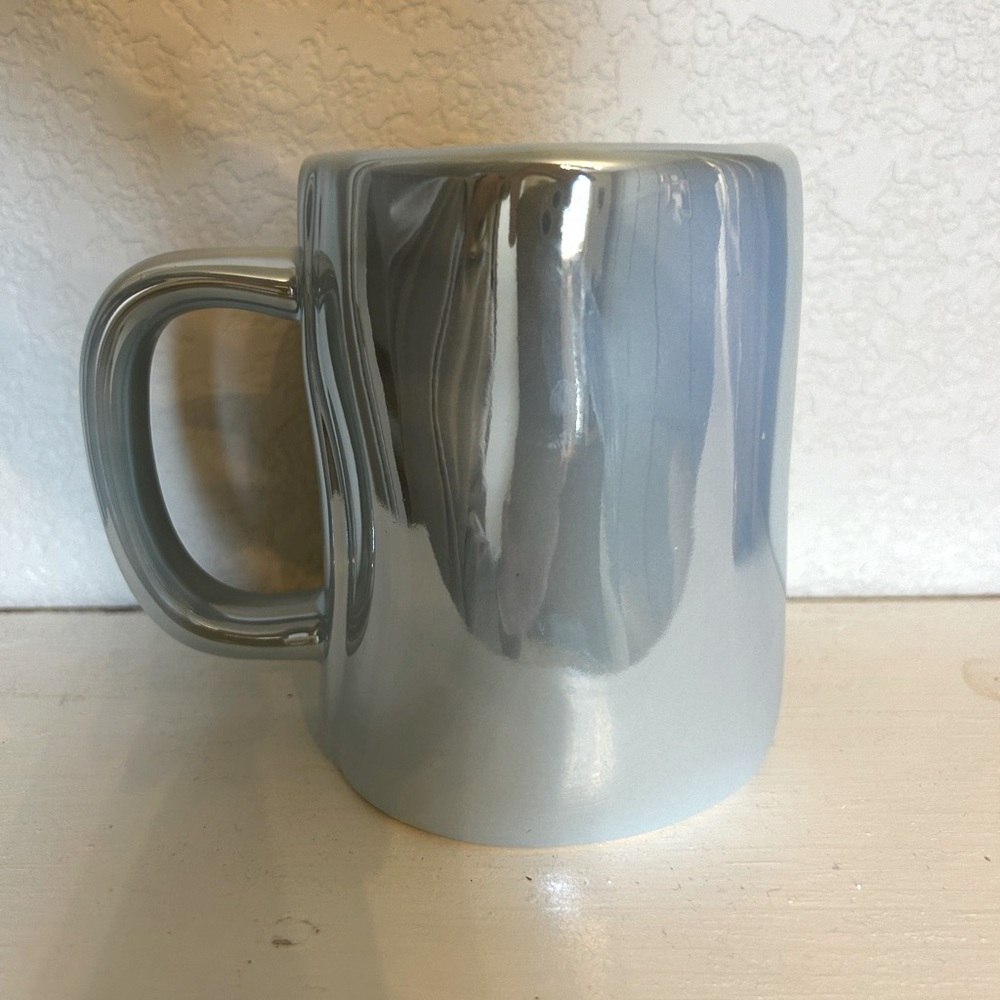 🆕 Rae Dunn TEXT ME Blue Irridescent Coffee Tea Mug - Picture 2 of 5